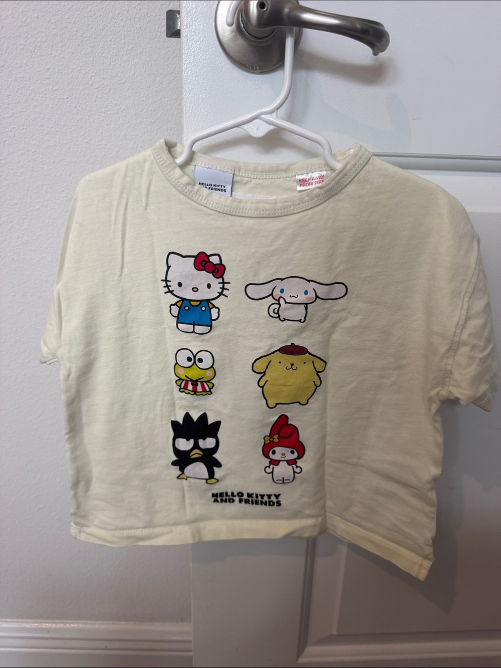 Hello Kitty Cream Kids Graphic Tee with Character Lineup